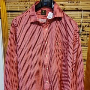 Taylor Byrd Polka Dot long sleeve shirt in Pink